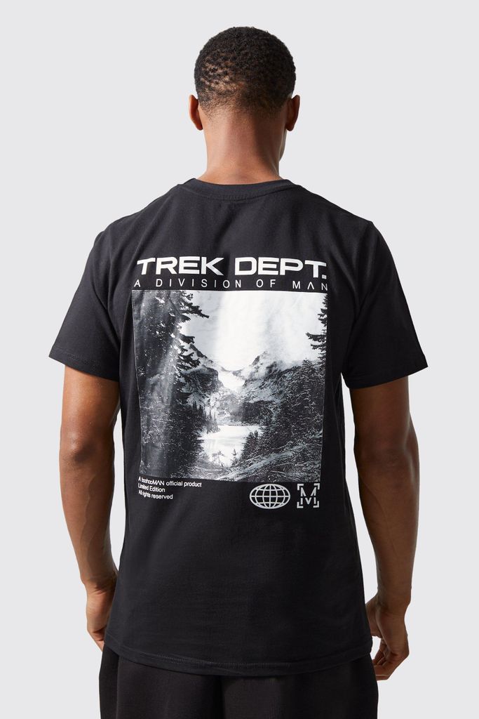 Men's Active Heavyweight Trek Dept Graphic T-Shirt - Black - S, Black