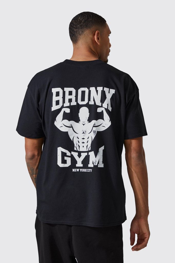 Men's Tall Man Active Oversized Bronx Gym T-Shirt - Black - S, Black