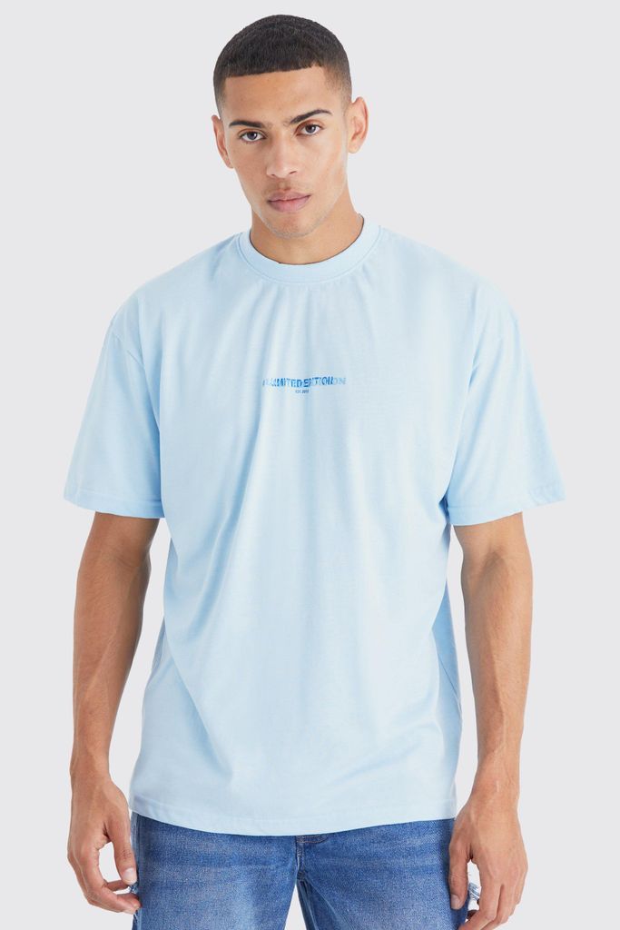 Men's Oversized Limited Edition Heavyweight T-Shirt - Blue - S, Blue