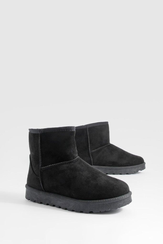 Womens Mini Cosy Boots - Black - 3, Black