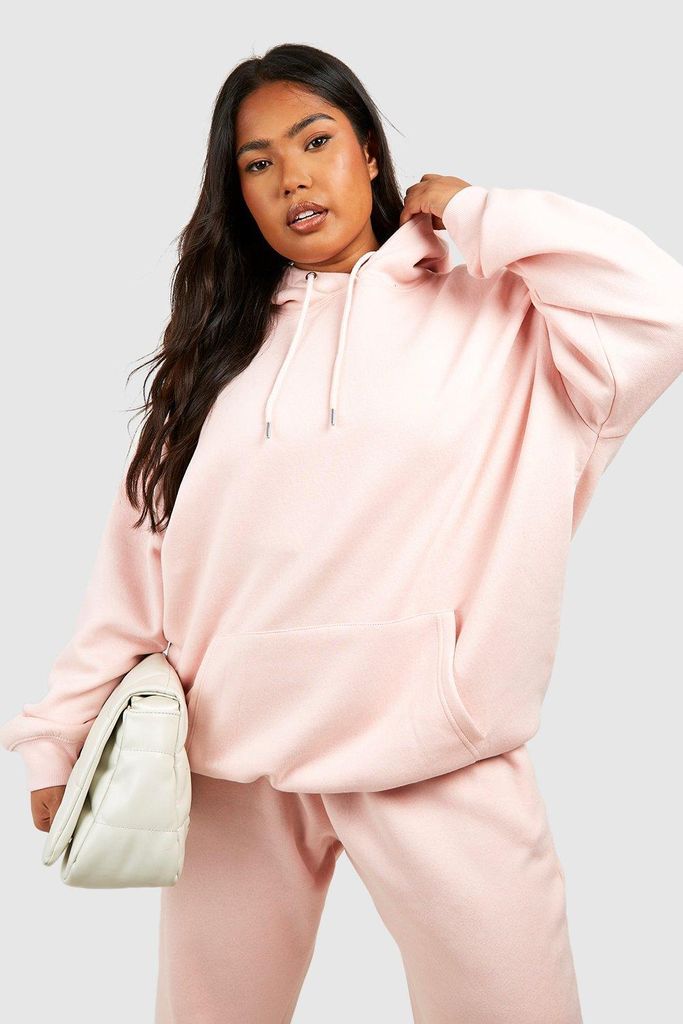 Womens Plus Oversized Over The Head Hoodie - Pink - 16, Pink