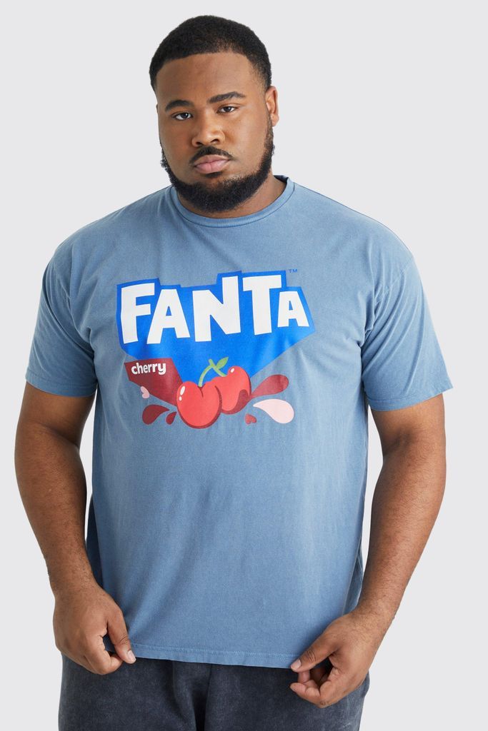 Men's Plus Fanta Cherry Wash License T-Shirt - Navy - Xxxl, Navy