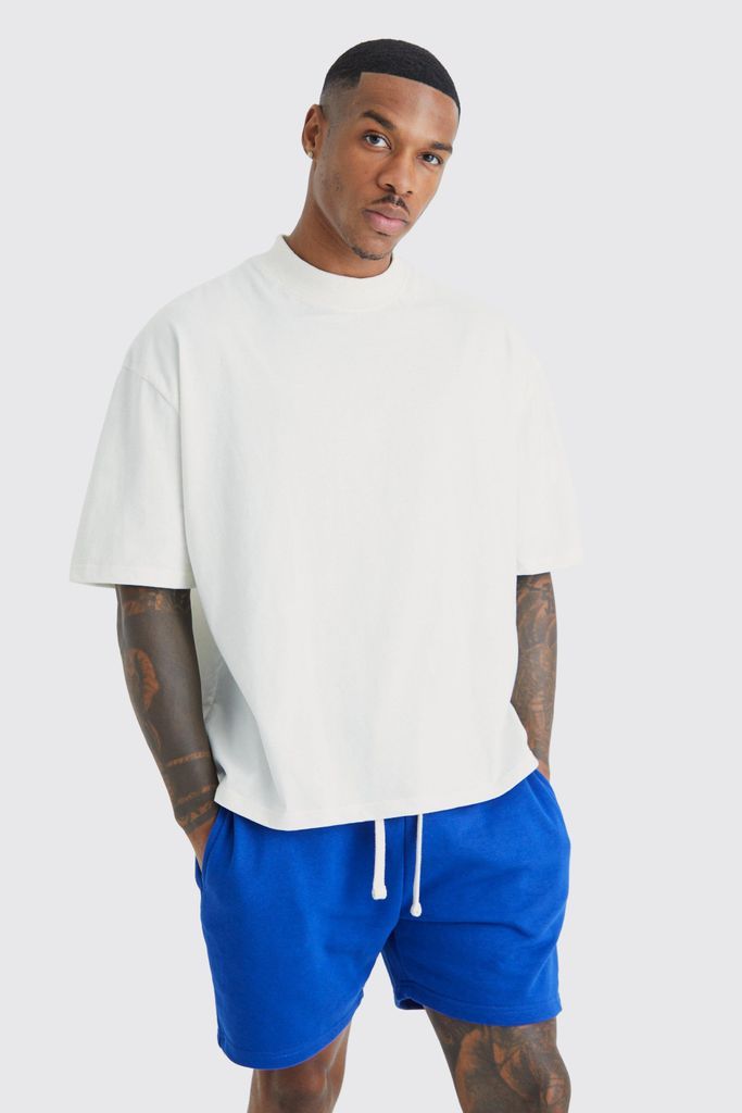 Men's Oversized Short Length T-Shirt And Short Set - Blue - S, Blue