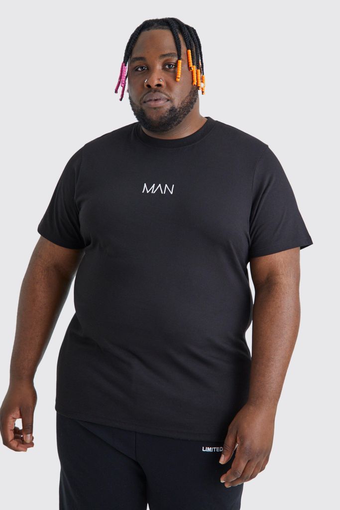 Men's Plus Slim Fit Original Man T-Shirt - Black - Xxxl, Black