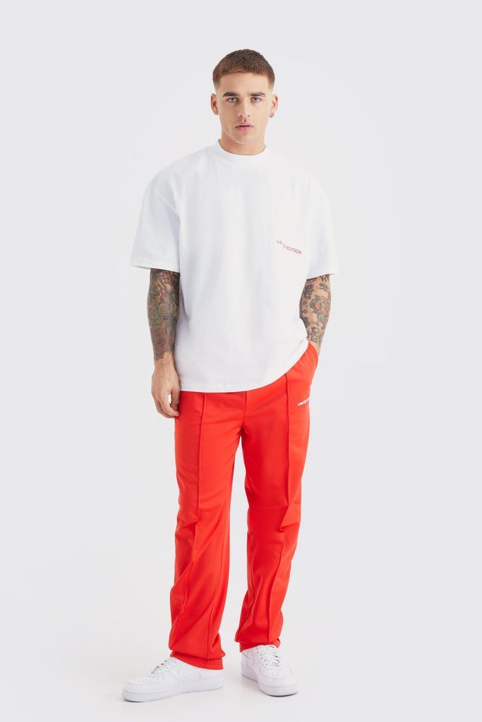Men's Oversized Limited Edition T-Shirt & Jogger - Red - S, Red