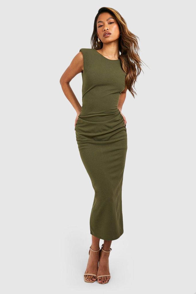 Womens V Back Midaxi Dress - Green - 8, Green