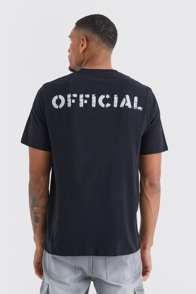 Men's Tall Oversized Official Back Print T-Shirt - Black - S, Black