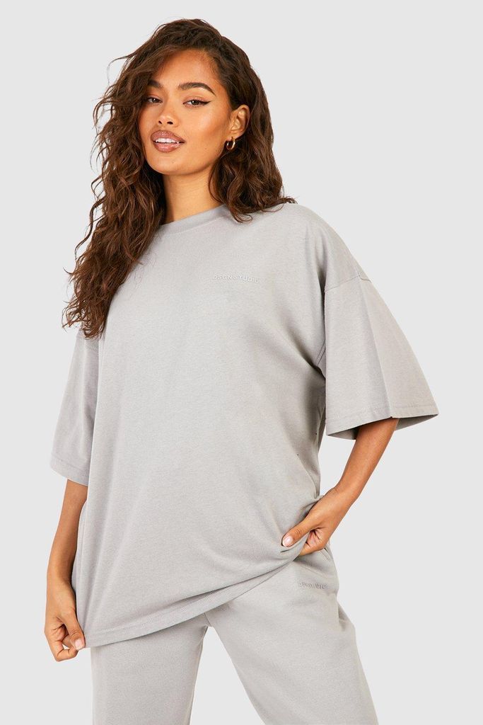 Womens Dsgn Studo Slogan Oversized T-Shirt - Grey - S, Grey