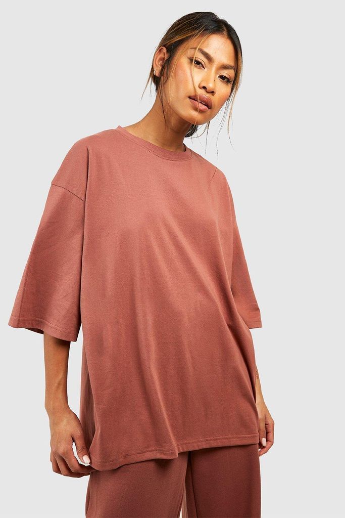 Womens Oversized T-Shirt - Brown - S, Brown
