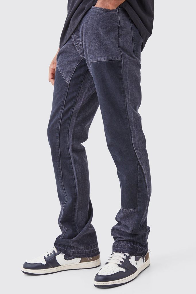 Men's Tall Slim Rigid Flare Overdye Carpenter Jeans - Grey - 30, Grey
