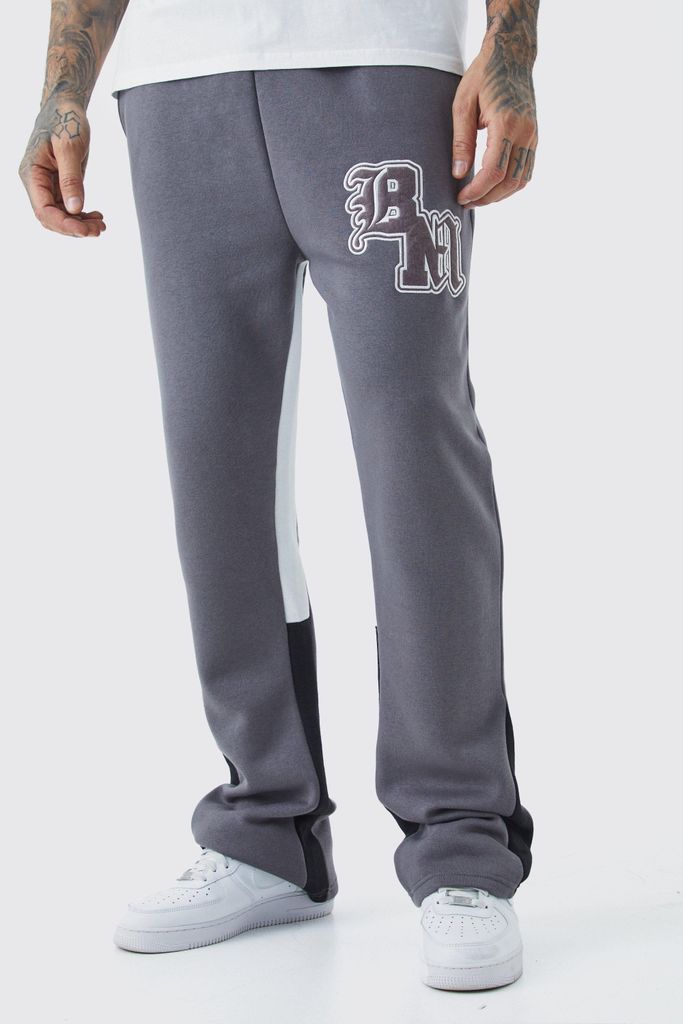 Men's Tall Bm Contrast Gusset Jogger - Grey - S, Grey