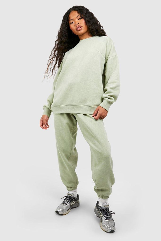 Womens Petite Sweatshirt Tracksuit - Green - S, Green