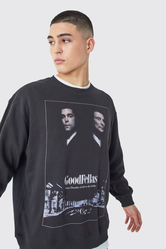 Men's Oversized Goodfellas License Sweatshirt - Black - S, Black