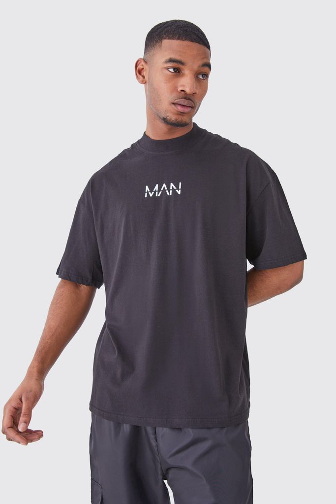 Men's Tall Man Dash Oversized Fit Extended Neck T-Shirt - Black - S, Black