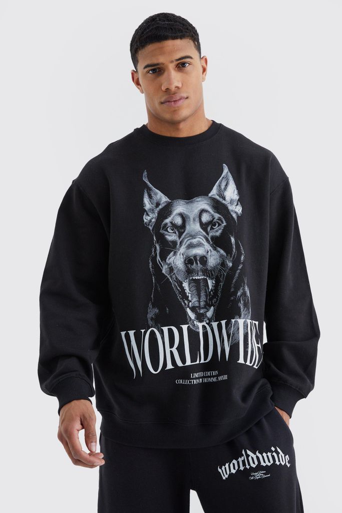 Men's Worldwide Graphic Sweatshirt - Black - S, Black