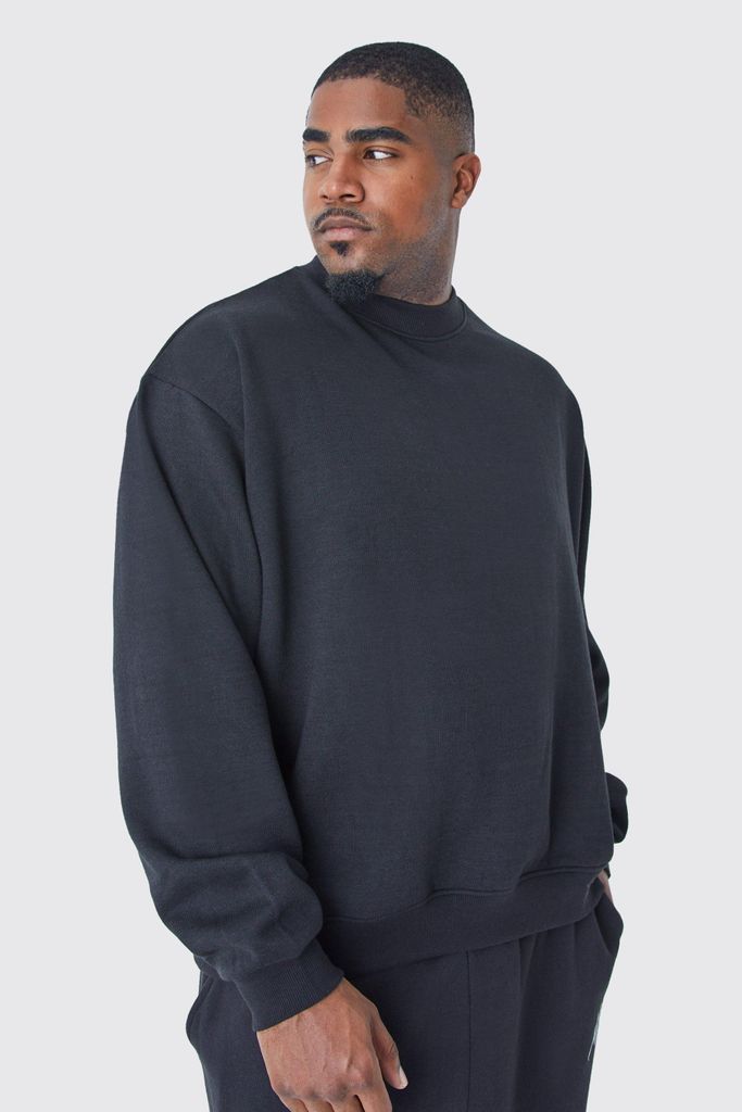 Men's Plus Boxy Sweatshirt - Black - Xxxl, Black