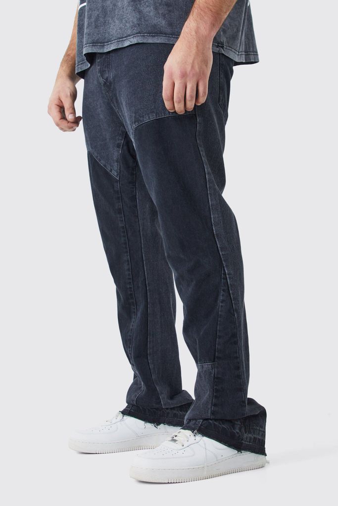 Men's Plus Slim Rigid Flare Overdye Carpenter Jeans - Grey - 38, Grey