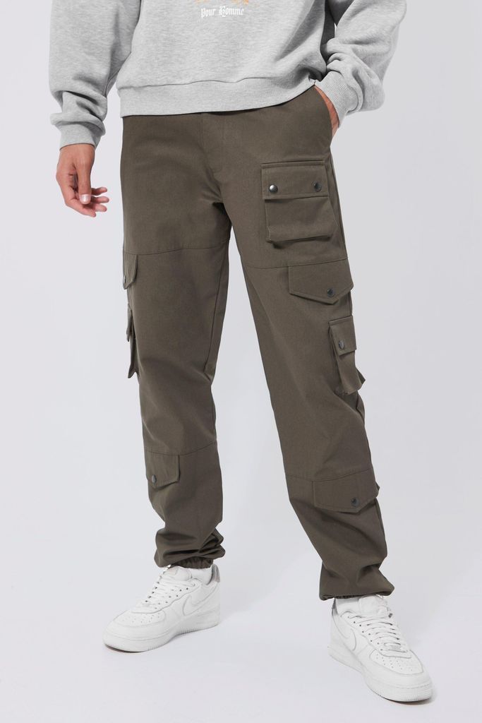 Men's Tall Multi Pocket Cargo Trouser - Green - 36, Green