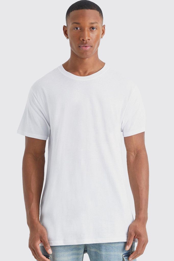 Men's Basic Crew Neck T-Shirt - White - S, White