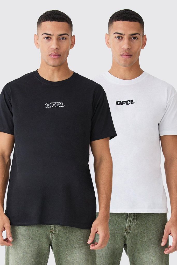 Men's 2 Pack Man Ofcl Oversized T-Shirts - Multi - S, Multi