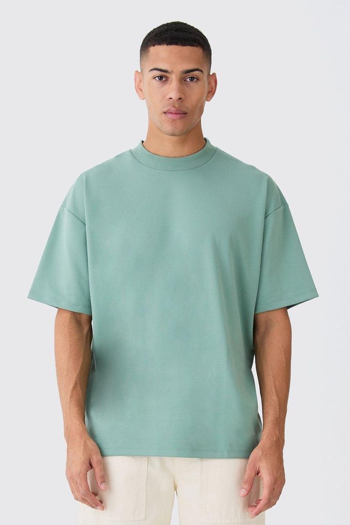 Men's Oversized Super Heavy Premium T-Shirt - Green - S, Green