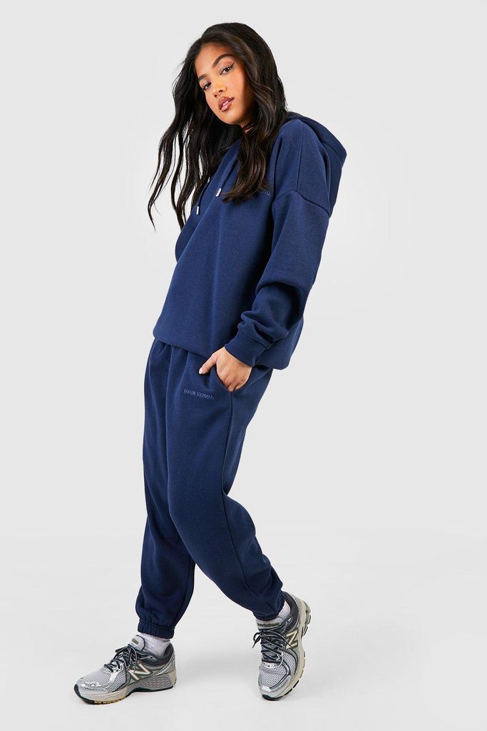 Womens Petite Cuffed Jogger Hooded Tracksuit - Blue - S, Blue