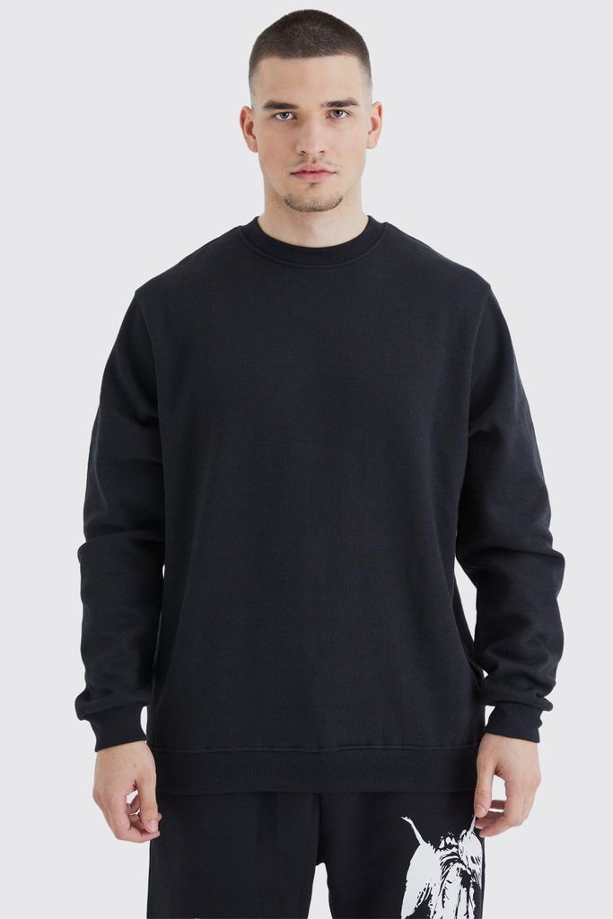 Men's Tall Basic Sweatshirt - Black - S, Black