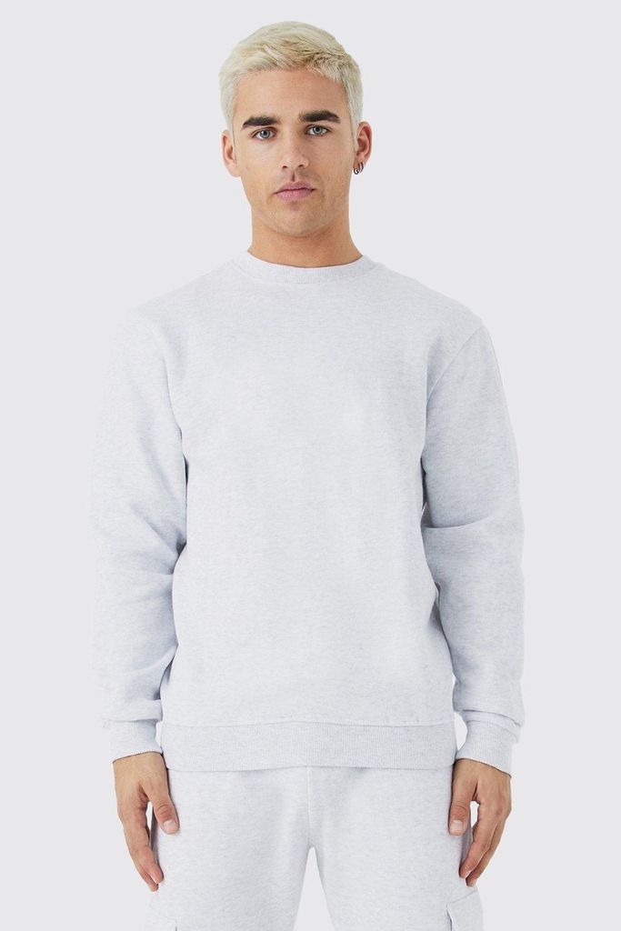 Men's Slim Fit Basic Sweatshirt - Grey - S, Grey