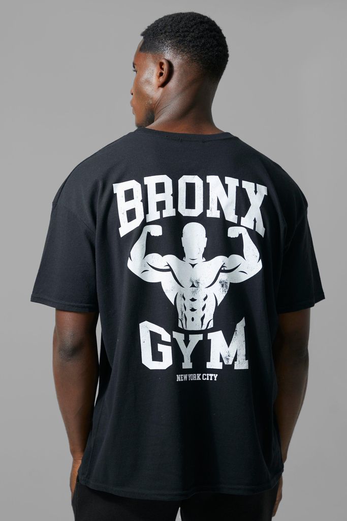 Men's Man Active Oversized Bronx Gym T-Shirt - Black - S, Black
