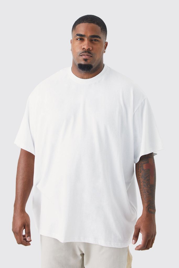 Men's Plus Oversized T-Shirt - White - Xxxl, White