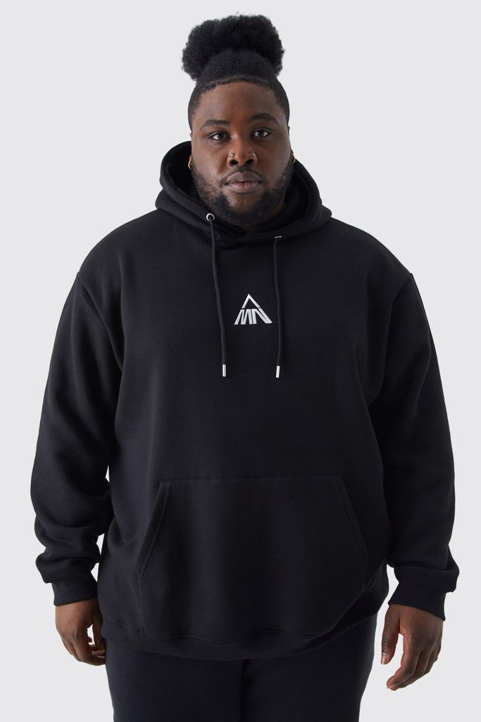 Men's Plus Oversized Man Hoodie - Black - Xxxl, Black