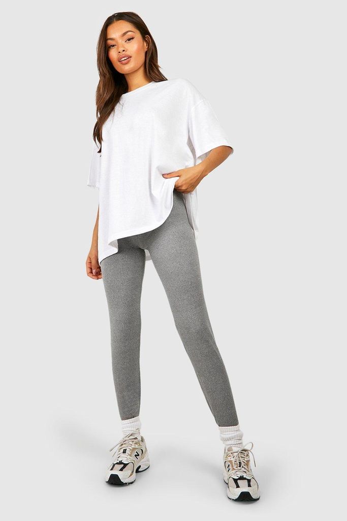 Womens Basic Jersey Legging - Grey - S, Grey
