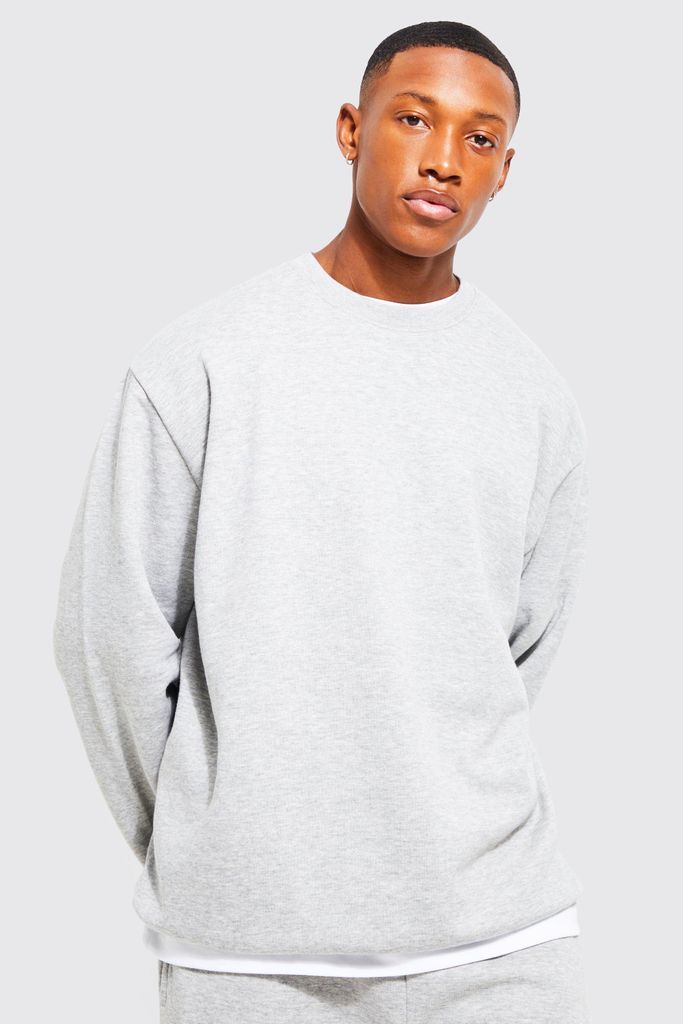 Men's Lightweight Oversized Sweatshirt - Grey - M, Grey