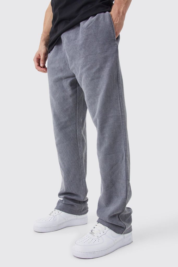 Men's Tall Regular Washed Cord Jogger - Grey - S, Grey