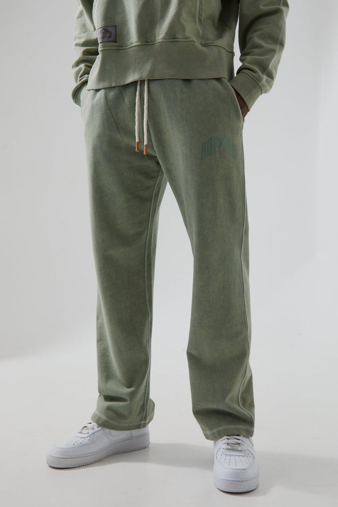 Men's Man Active Relaxed Washed Rest Day Jogger - Green - S, Green