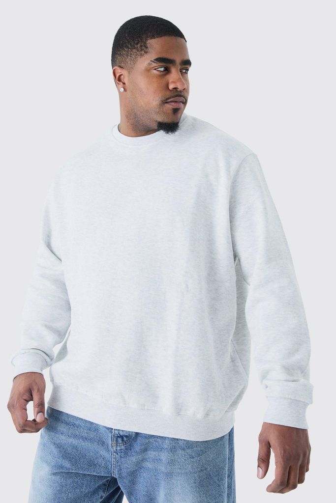 Men's Plus Core Fit Sweatshirt - Grey - Xxxl, Grey