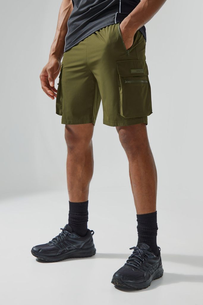Men's Man Active Lightweight Cargo Shorts - Green - S, Green