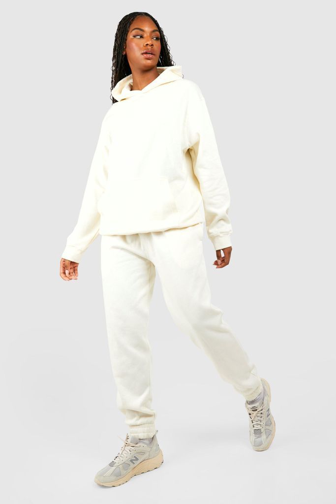 Womens Tall Basic Hoody & Cuffed Jogger Set - White - 8, White