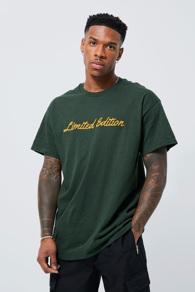 Men's Limited Edition Embroidered T-Shirt - Green - Xs, Green