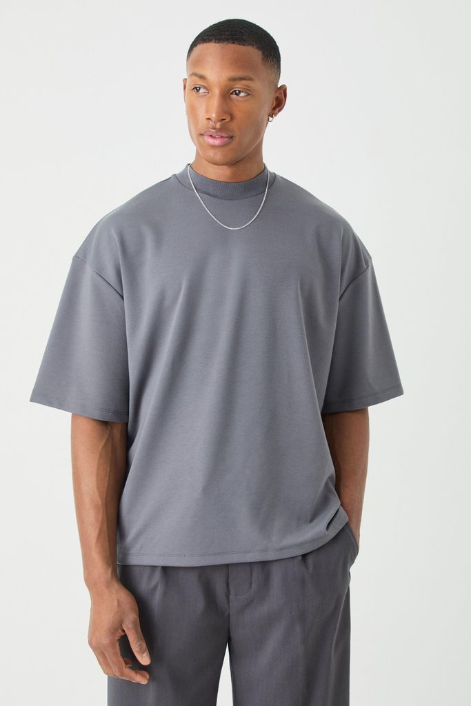 Men's Oversized Boxy Premium Super Heavyweight T-Shirt - Grey - S, Grey