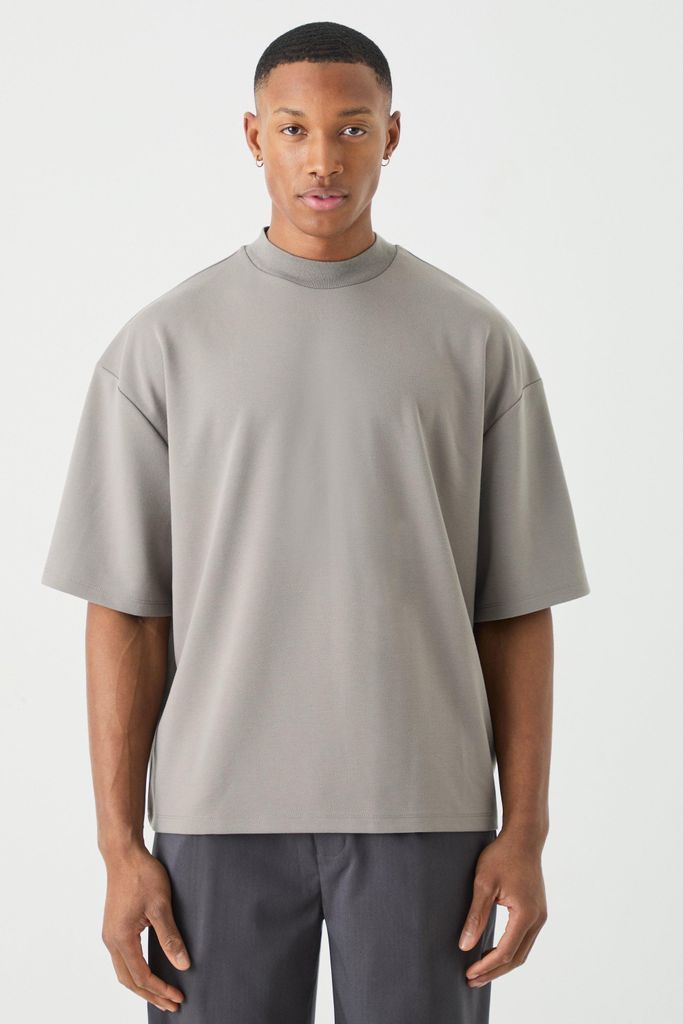 Men's Oversized Boxy Premium Super Heavyweight T-Shirt - Beige - S, Beige