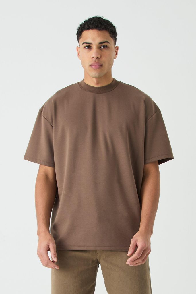 Men's Oversized Premium Super Heavyweight T-Shirt - Brown - S, Brown
