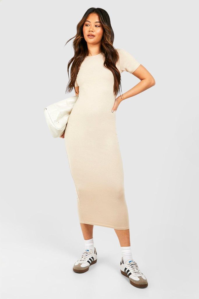 Womens Premium Super Soft Midaxi Dress - Beige - 8, Beige