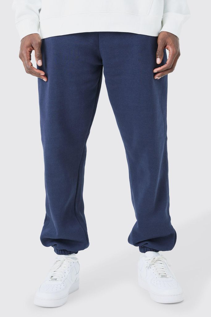 Men's Basic Oversized Fit Jogger - Navy - S, Navy