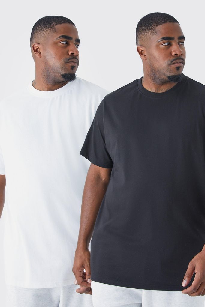 Men's Plus 2 Pack Slim Fit T-Shirt - Multi - Xxxl, Multi