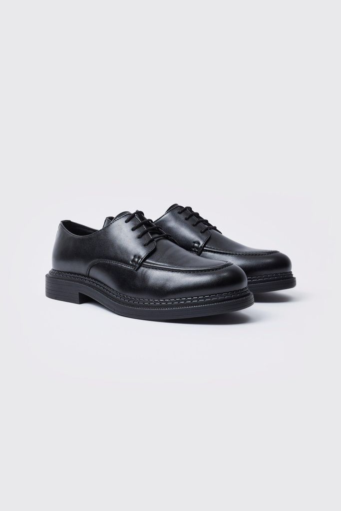 Men's Apron Front Smart Shoe - Black - 8, Black