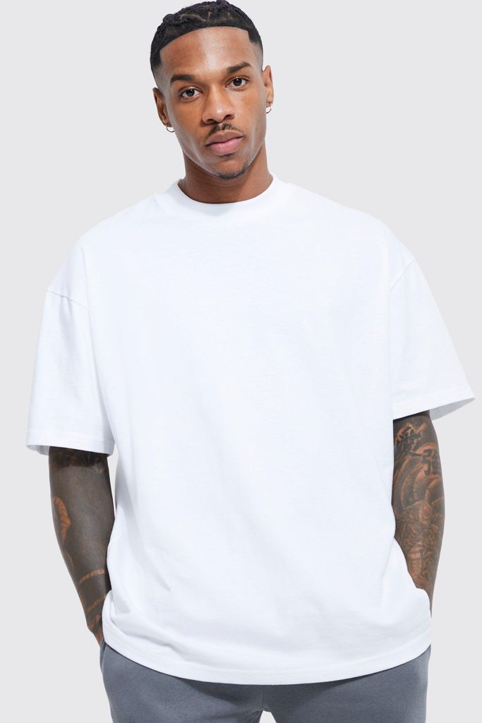 Men's 2 Pack Oversized Heavy Weight T-Shirt - White - Xs, White
