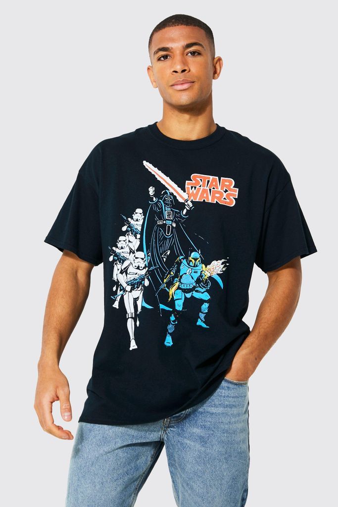 Men's Oversized Star Wars License T-Shirt - Black - S, Black