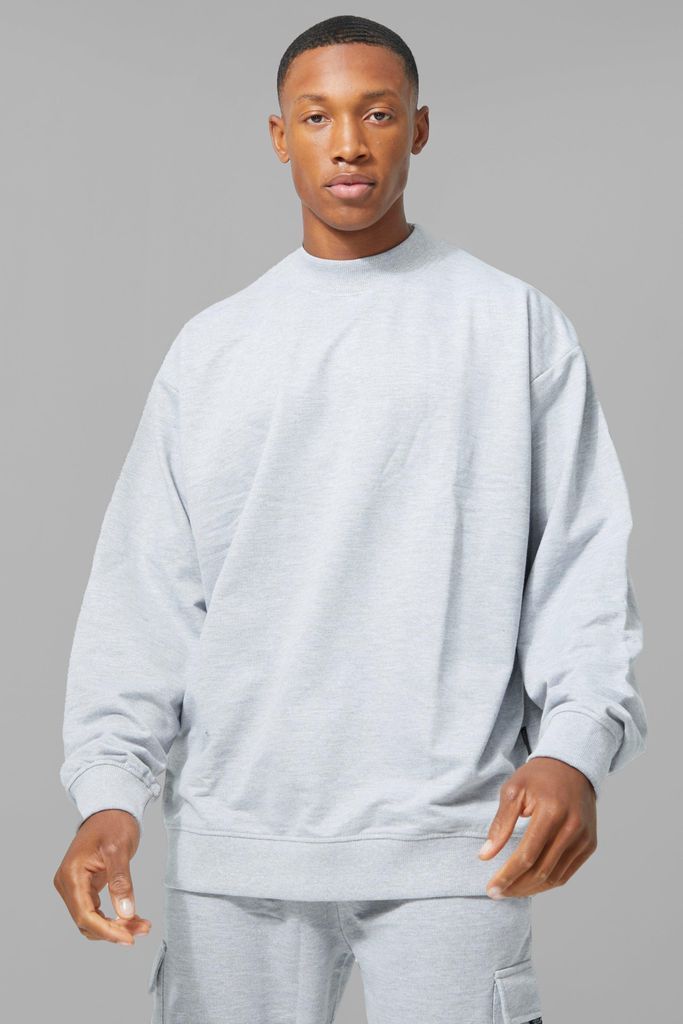 Men's Man Active Oversized Sweatshirt - Grey - Xl, Grey