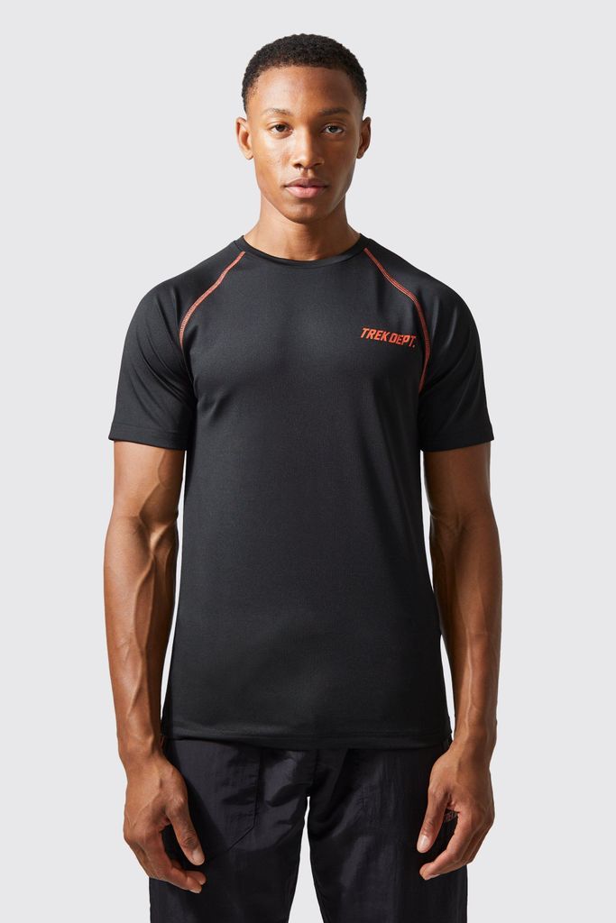 Men's Active Muscle Performance Topstitch T-Shirt - Black - S, Black